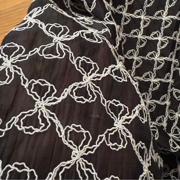 Lisa Says Gah Sheer Black Bow Print Skirt Size XXS - Picture 7 of 7